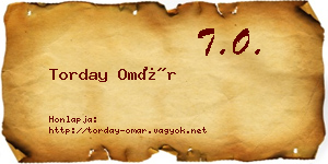 Torday Omár névjegykártya